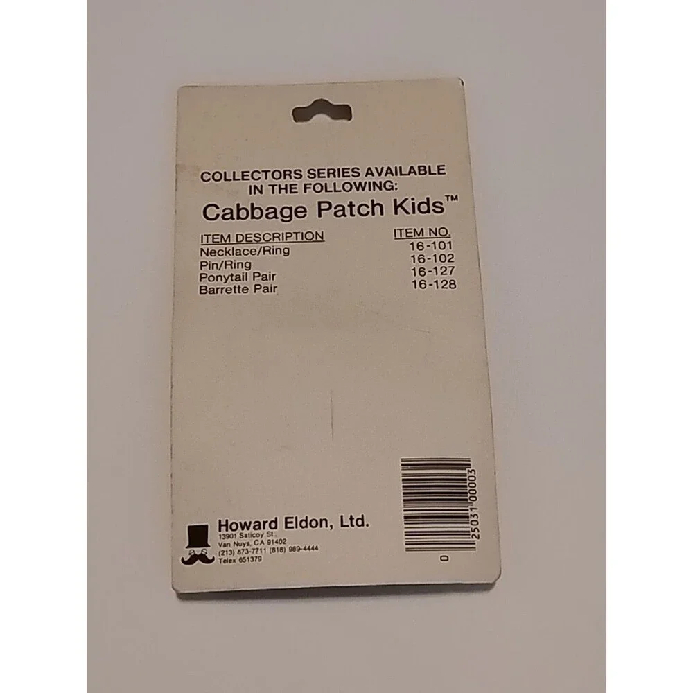 NRFP Vintage 1983 Cabbage Patch Kids Jewelry Set Plastic Necklace Ring #3